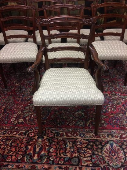 Vintage Dining Chairs, Mahogany Dining Chairs, Set of Eight Chairs - Image 2