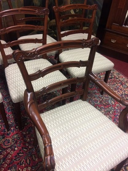 Vintage Dining Chairs, Mahogany Dining Chairs, Set of Eight Chairs - Image 11