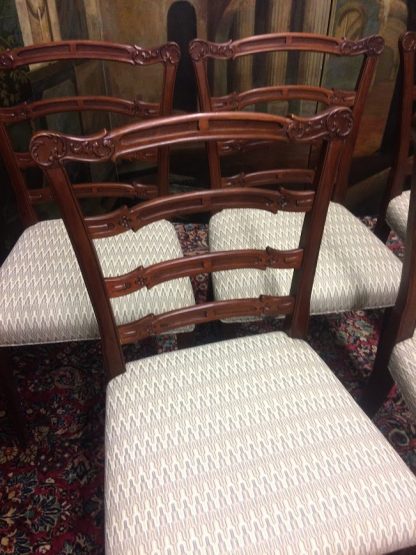 Vintage Dining Chairs, Mahogany Dining Chairs, Set of Eight Chairs - Image 10