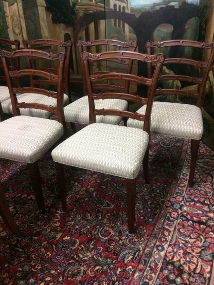 Vintage Dining Chairs, Mahogany Dining Chairs, Set of Eight Chairs - Image 8
