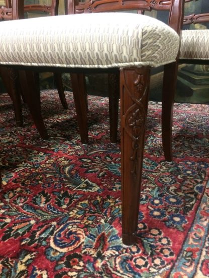 Vintage Dining Chairs, Mahogany Dining Chairs, Set of Eight Chairs - Image 7