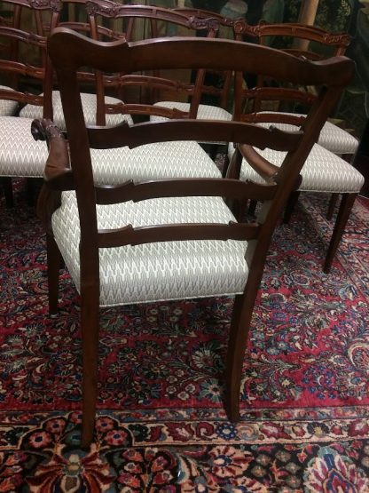 Vintage Dining Chairs, Mahogany Dining Chairs, Set of Eight Chairs - Image 6