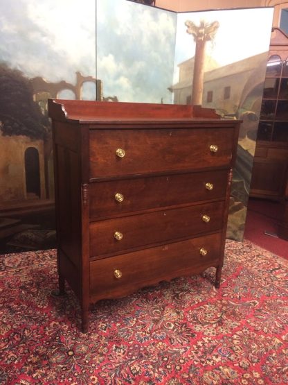 Antique Chest of Drawers, Empire Chest of Drawers, Solid Cherry Wood Dresser - Image 2