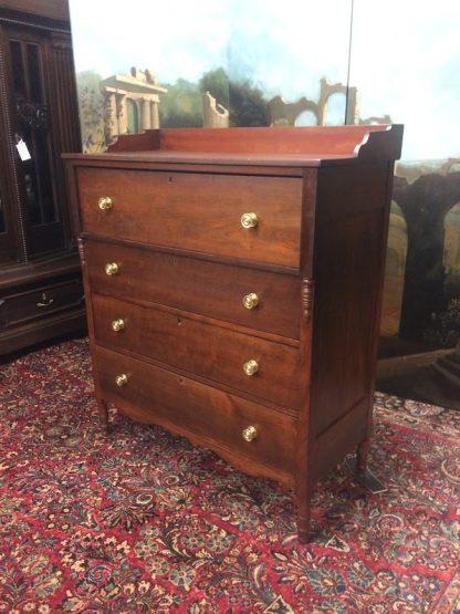 Antique Chest of Drawers, Empire Chest of Drawers, Solid Cherry Wood Dresser - Image 3