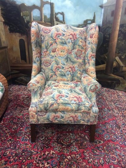 Antique English Style Wing Chair, Fireside Chair - Image 2