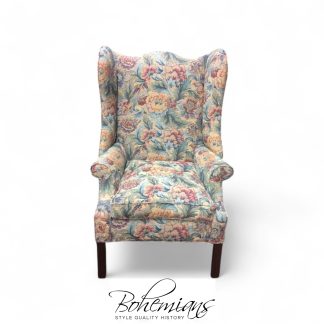Antique English Style Wing Chair, Fireside Chair