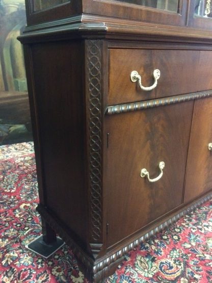Vintage Mahogany China Cabinet, Vintage China Closet, Display Cabinet, Federal Style - Image 11