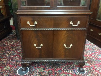 Vintage Mahogany China Cabinet, Vintage China Closet, Display Cabinet, Federal Style - Image 4