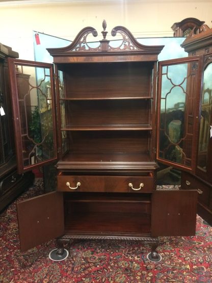 Vintage Mahogany China Cabinet, Vintage China Closet, Display Cabinet, Federal Style - Image 6