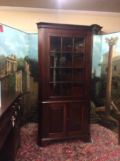 Vintage Corner Cabinet, Henkel Harris Furniture, Mahogany Corner Cabinet - Image 2