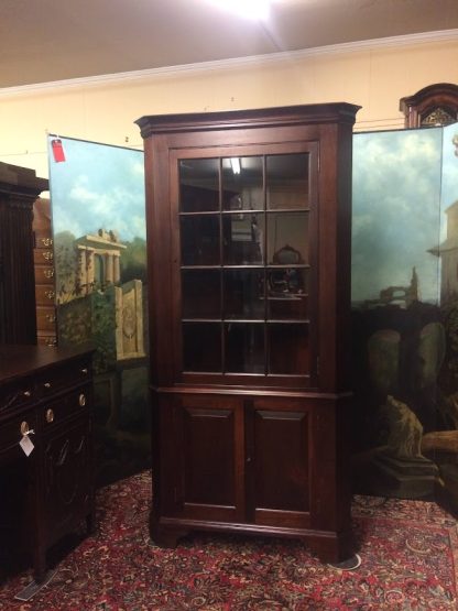 Vintage Corner Cabinet, Henkel Harris Furniture, Mahogany Corner Cabinet - Image 3