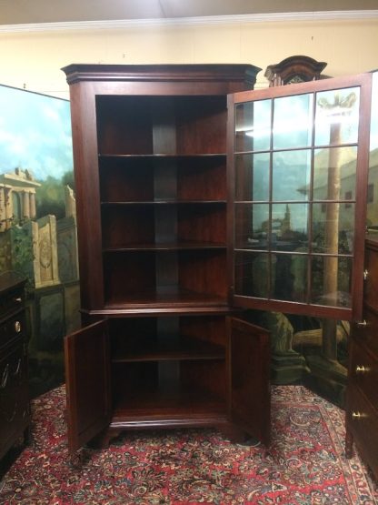 Vintage Corner Cabinet, Henkel Harris Furniture, Mahogany Corner Cabinet - Image 5