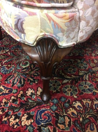 Vintage Queen Anne Wing Back Chair, Hydrangea Chair - Image 5