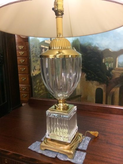 Vintage Glass and Brass Lamps, Three Way Lamps, Quality Lamps, The Pair - Image 3