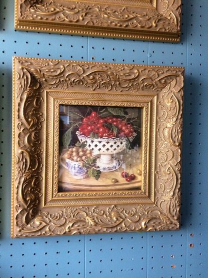 Vintage Fruit Prints, Framed Prints for Kitchen, Traditional Prints Gold Frames, Set of Four - Image 3