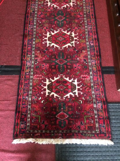 Vintage Persian Runner, Heriz Style Runner Rug, 12 ft Runner - Image 2