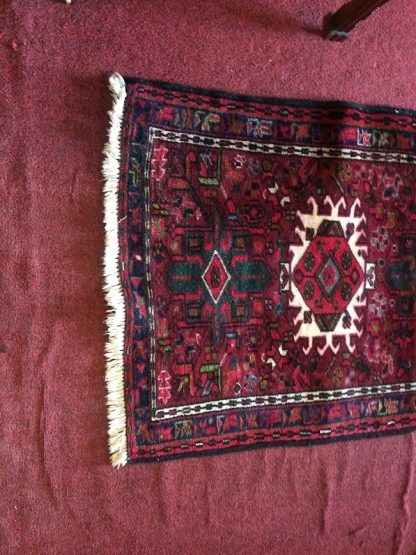 Vintage Persian Runner, Heriz Style Runner Rug, 12 ft Runner - Image 4