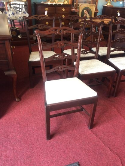 Mahogany Dining Chairs, Antique Dining Chairs, Ribbon Back Chairs, Set of Six - Image 4