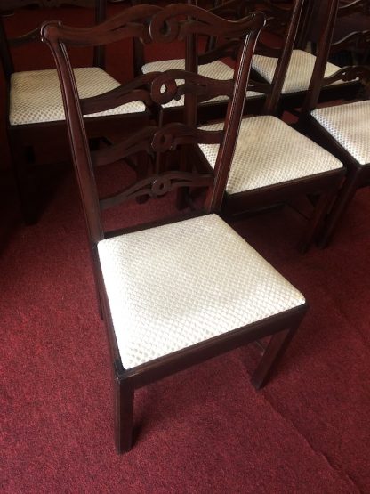 Mahogany Dining Chairs, Antique Dining Chairs, Ribbon Back Chairs, Set of Six - Image 5