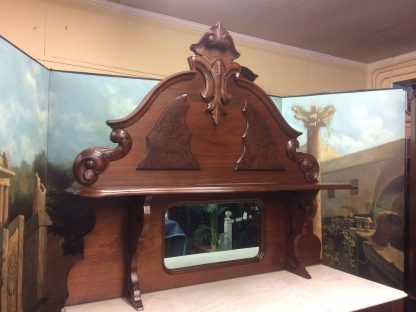 Antique Victorian Sideboard, Antique Bar, Marble Top Buffet - Image 4
