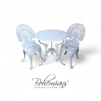 Vintage Cast Aluminum Patio Set, Garden Set, White Patio Set