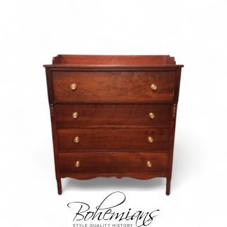 Antique Chest of Drawers, Empire Chest of Drawers, Solid Cherry Wood Dresser