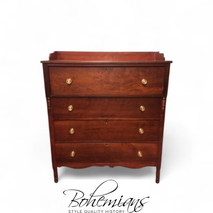 Antique Chest of Drawers, Empire Chest of Drawers, Solid Cherry Wood Dresser
