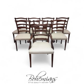 Vintage Dining Chairs, Mahogany Dining Chairs, Set of Eight Chairs