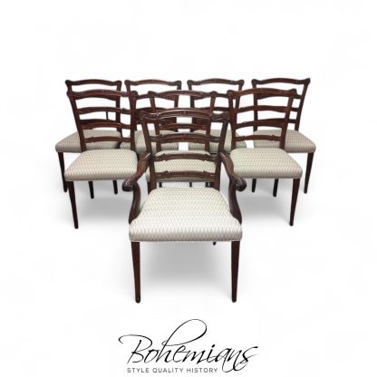 Vintage Dining Chairs, Mahogany Dining Chairs, Set of Eight Chairs