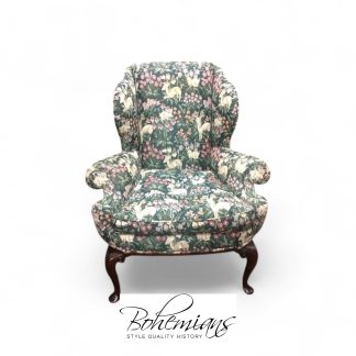 Antique Wing Chair, Antique Wing Back Chair, English Style Chair, Tapestry Chair
