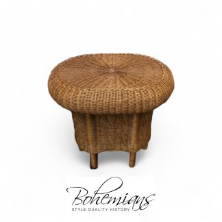 Vintage Wicker Accent Table