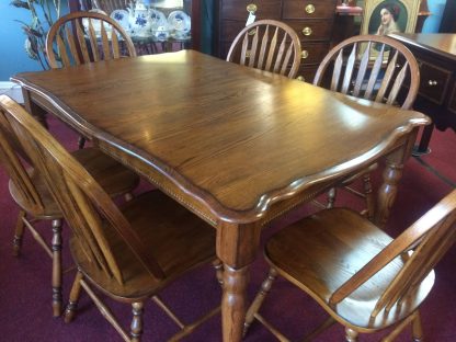 Vintage Oak Dining Table and Chairs, Oak Dining Set, Brooks Furniture - Image 3