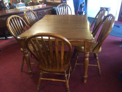 Vintage Oak Dining Table and Chairs, Oak Dining Set, Brooks Furniture - Image 6