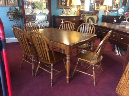Vintage Oak Dining Table and Chairs, Oak Dining Set, Brooks Furniture - Image 8