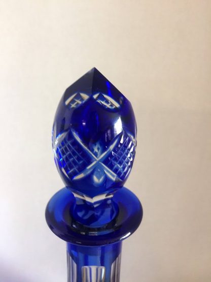 Cut to Clear Blue Crystal Decanters, Blue Crystal Decanters - Image 6