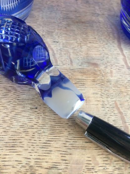 Cut to Clear Blue Crystal Decanters, Blue Crystal Decanters - Image 8
