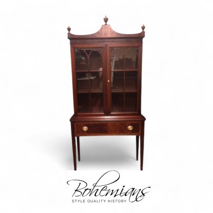 Vintage Federal Revival Cabinet, China Cabinet, Bookcase Cabinet