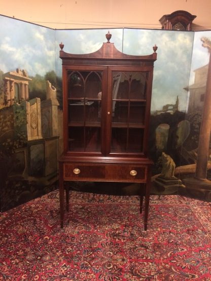 Vintage Federal Revival Cabinet, China Cabinet, Bookcase Cabinet - Image 2