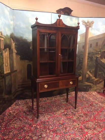 Vintage Federal Revival Cabinet, China Cabinet, Bookcase Cabinet - Image 3