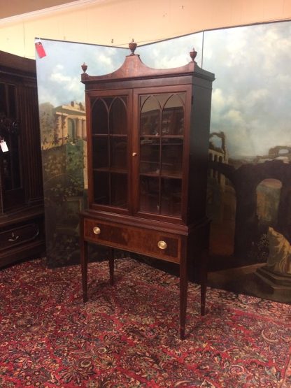 Vintage Federal Revival Cabinet, China Cabinet, Bookcase Cabinet - Image 4
