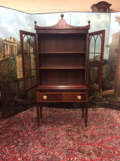 Vintage Federal Revival Cabinet, China Cabinet, Bookcase Cabinet - Image 5