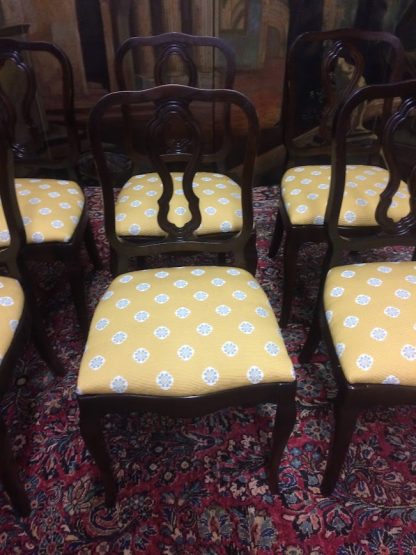 Vintage Dining Chairs, French Country Dining Chairs, Set of Six - Image 3