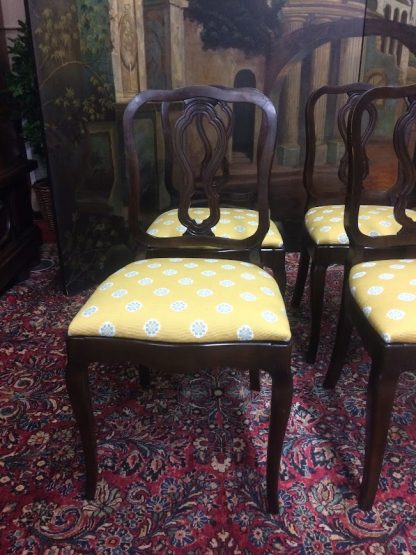 Vintage Dining Chairs, French Country Dining Chairs, Set of Six - Image 8