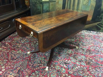 Vintage Mahogany Drop Leaf Table, Formal Banded Mahogany Table, Accent Table - Image 2