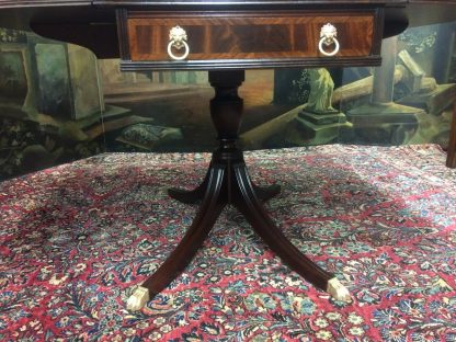 Vintage Mahogany Drop Leaf Table, Formal Banded Mahogany Table, Accent Table - Image 5