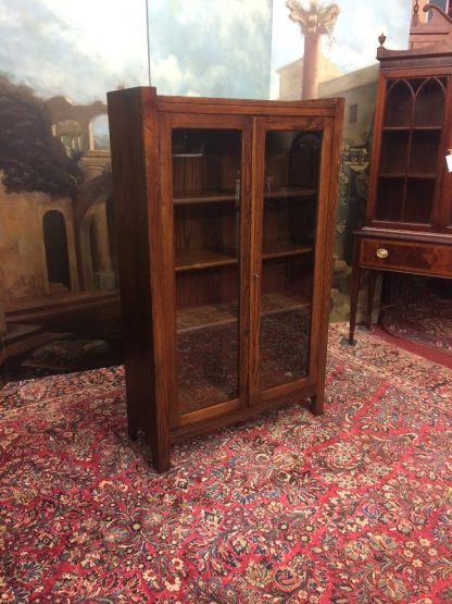 Antique Oak Bookcase, Mission Style Oak Bookcase - Image 5