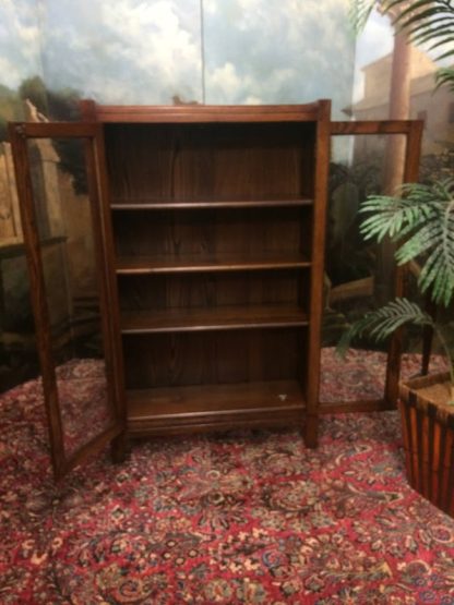 Antique Oak Bookcase, Mission Style Oak Bookcase - Image 6