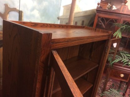 Antique Oak Bookcase, Mission Style Oak Bookcase - Image 8