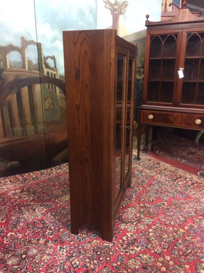 Antique Oak Bookcase, Mission Style Oak Bookcase - Image 9