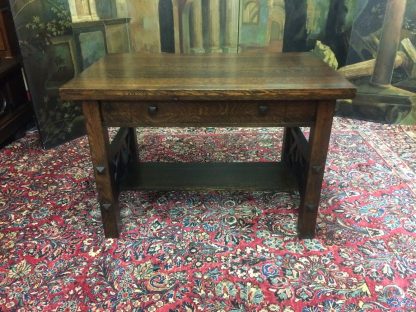 Oak Mission Style Desk, Arts and Crafts Desk - Image 2